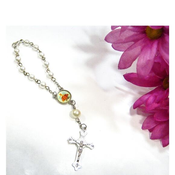 Handmade Car Rearview Mirror Catholic Rosary Christian Religious Prayer Beads - Picture 4 of 4